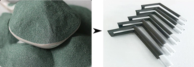 Green silicon Carbide for silicon carbide rod Green silicon Carbide for silicon carbide rod